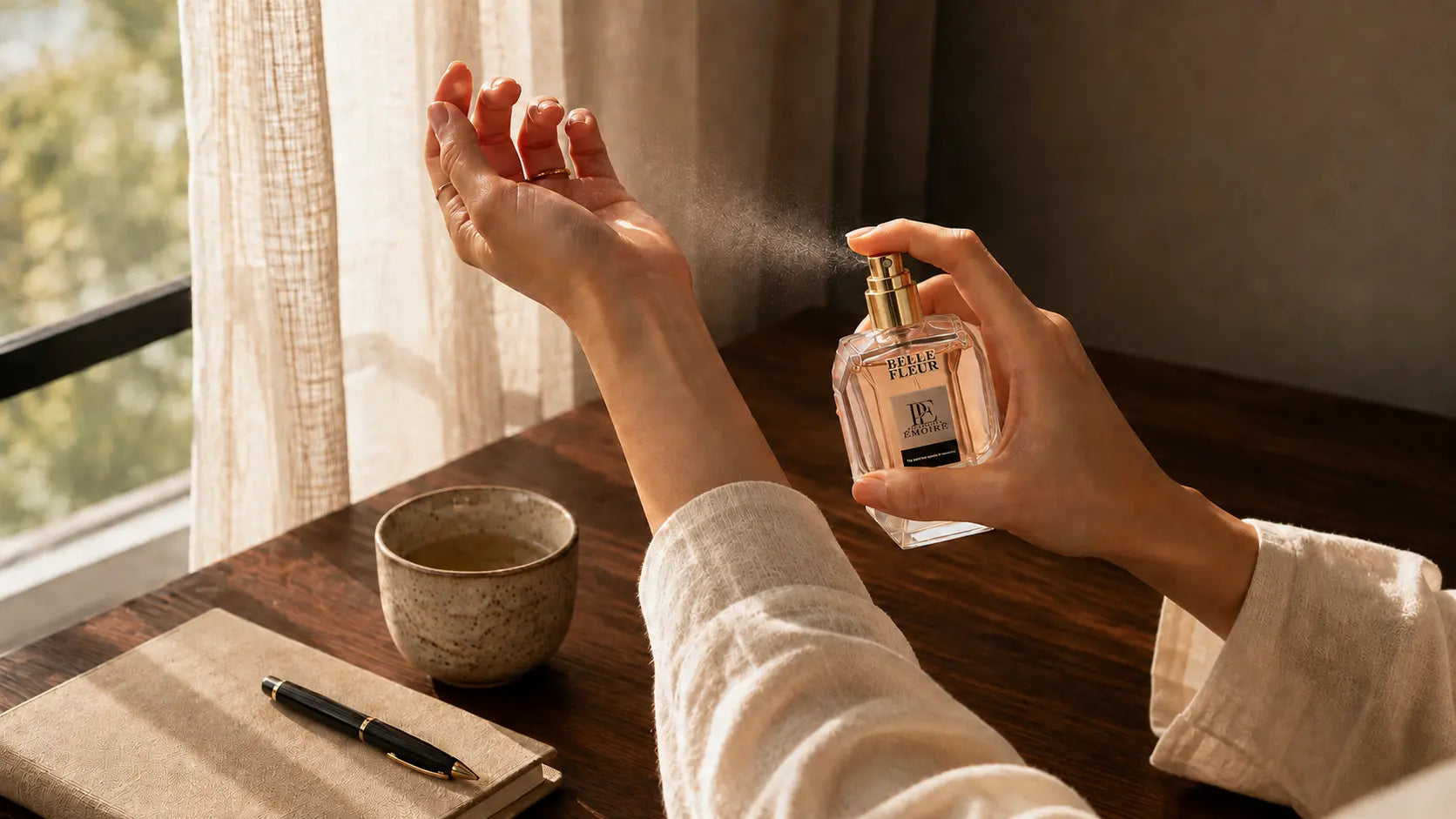 Applying fragrance to pulse points